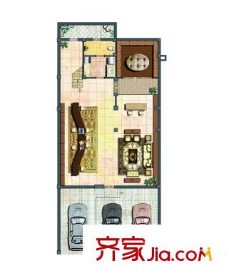 亞隆它山郡戶型圖L地下一層南 4室3廳6衛(wèi)1廚