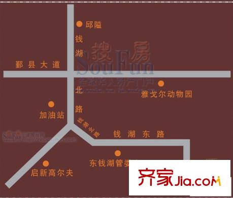 錢(qián)隆山莊交通圖
