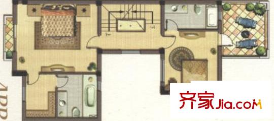 半島華府別墅 2室1廳1衛(wèi)1廚 戶型圖