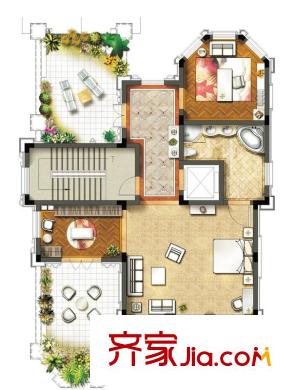 錢湖御景灣An2戶型三層 7室2廳4衛(wèi)1廚