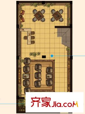 金億九峰壹號A戶型聯(lián)排邊套地下二層 1廳