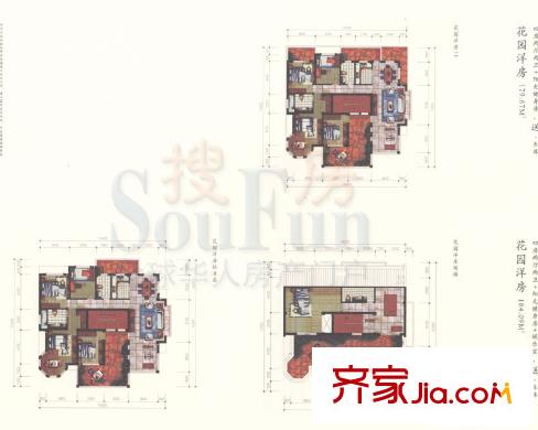 慈湖逸墅戶型圖花園洋房 3室