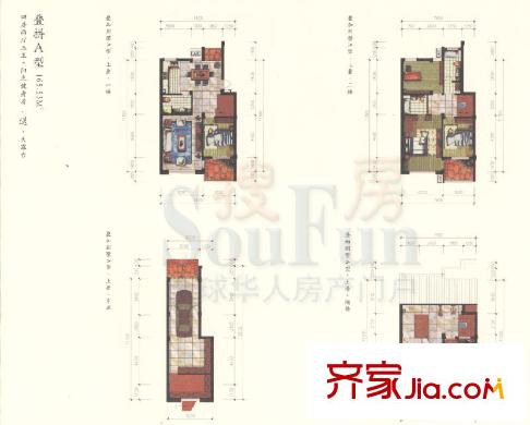 慈湖逸墅戶型圖4室2廳3衛(wèi)