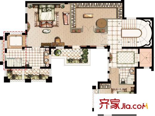 東半島山河墅D2戶型二層 2室2衛(wèi)