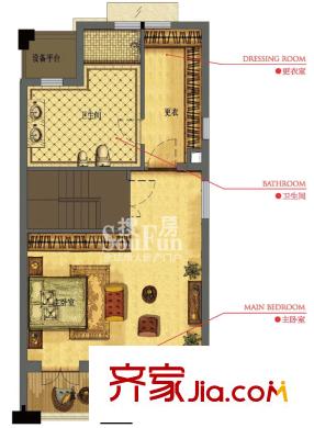 溫莎堡排屋5-6#樓、10-22#樓B/C戶型地上三層 1室1衛(wèi)
