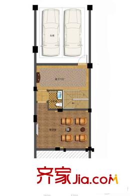 溫莎堡D2戶型地下二層 3室2廳4衛(wèi)1廚