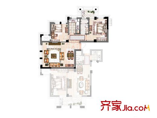 維科上院姚江府高層DCT戶型 2室2廳1衛(wèi)1廚