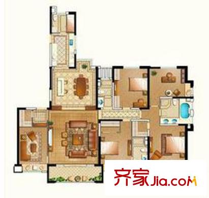 中海雍城世家戶型圖雍城世家 3室2廳2衛(wèi)1廚 戶型圖 3室2廳2衛(wèi)1廚