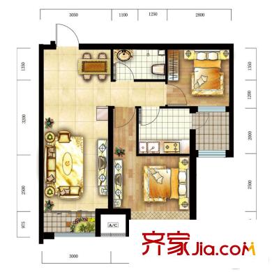 和泰里 戶型圖 2室