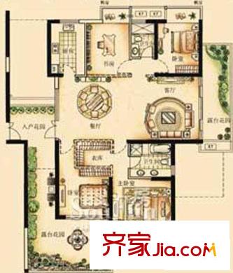 江南一品戶(hù)型圖已售罄-2期H2-01偶數(shù)層戶(hù)型 4室2廳2衛(wèi)1廚