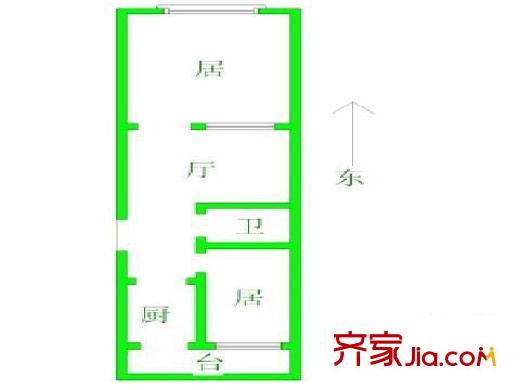 春暢里戶型圖戶型圖 2室1廳1衛(wèi)1廚