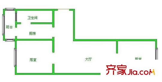 春暢里戶型圖 戶型圖 2室1廳1衛(wèi)1廚