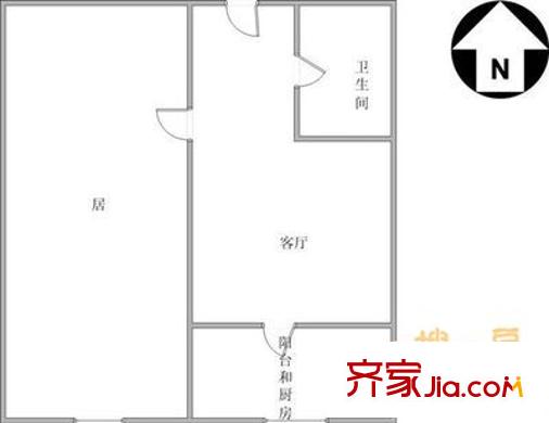 南岸家園 1室 戶型圖