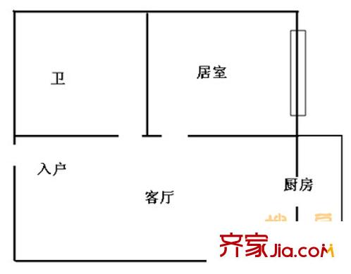 南岸家園 1室 戶型圖