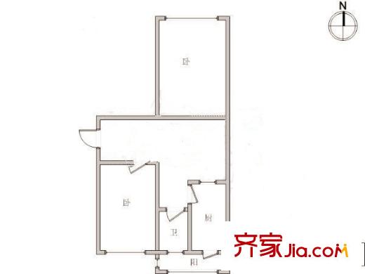 易川里 2室 戶型圖