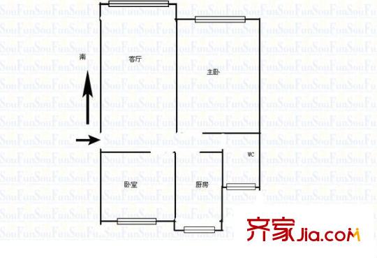 蓮景花園 2室 戶型圖