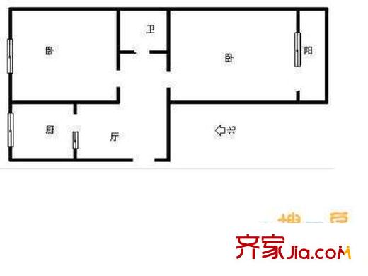 長江里?南開區(qū)戶型圖戶型圖 2室1廳1衛(wèi)1廚