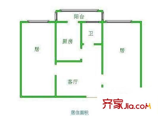 長江里?南開區(qū)戶型圖戶型圖 2室1廳1衛(wèi)1廚