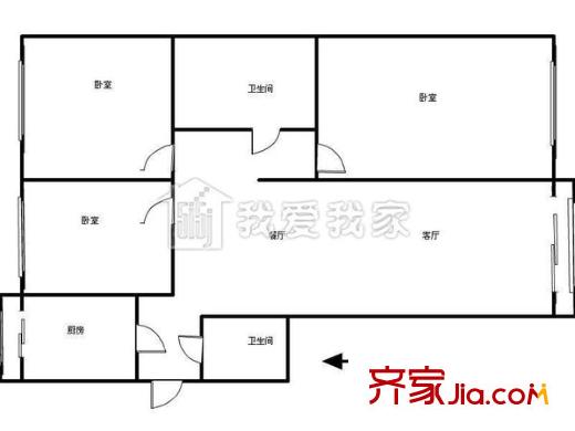 金杰里 0室 戶型圖