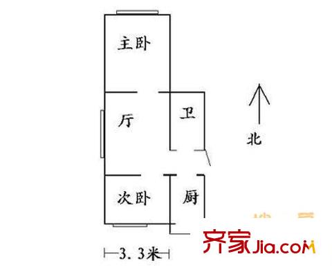 留園里戶型圖戶型圖 2室1廳1衛(wèi)1廚