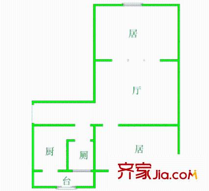 留園里戶型圖戶型圖 2室1廳1衛(wèi)1廚