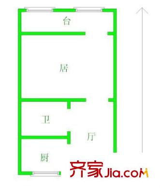 留園里戶型圖戶型圖 1室1廳1衛(wèi)1廚