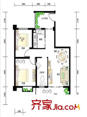 衛(wèi)安中里戶型圖戶型圖 3室2廳1衛(wèi)1廚