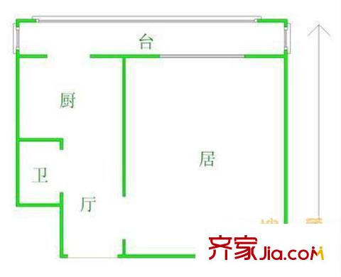 錦園里戶型圖戶型圖 1室1廳1衛(wèi)1廚