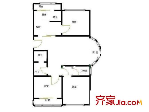 金典花園 3室 戶型圖