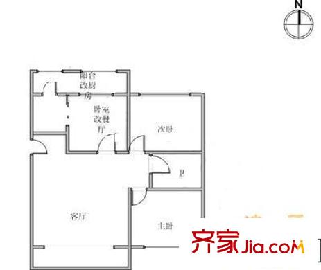 金典花園戶型圖戶型圖 2室2廳1衛(wèi)1廚