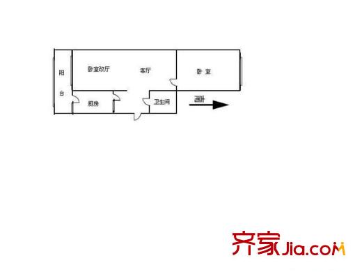 錦園里戶型圖戶型圖 2室1廳1衛(wèi)1廚