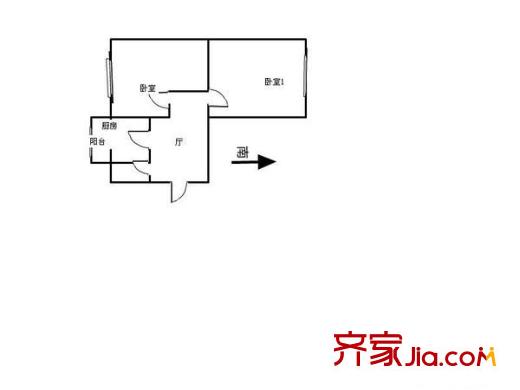 錦園里戶型圖戶型圖 2室1廳1衛(wèi)1廚