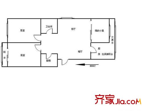 錦園里戶型圖戶型圖 3室2廳1衛(wèi)1廚