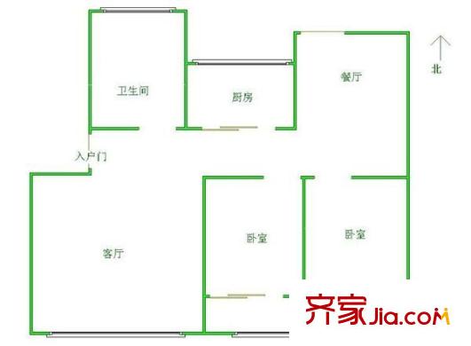 陽(yáng)光新園戶(hù)型圖戶(hù)型圖 2室2廳1衛(wèi)1廚