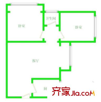 東英廣場戶型圖戶型圖 2室1廳1衛(wèi)1廚