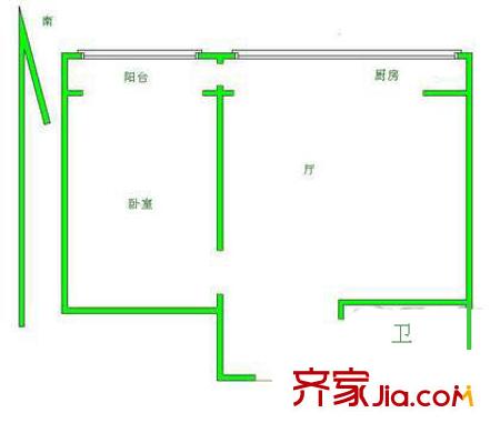 佳緣公寓戶(hù)型圖戶(hù)型圖 1室1廳1衛(wèi)1廚