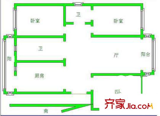 佳緣公寓戶(hù)型圖戶(hù)型圖 3室1廳2衛(wèi)1廚