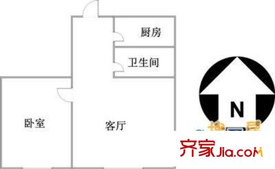 玉泉公寓戶型圖戶型圖 1室1廳1衛(wèi)1廚