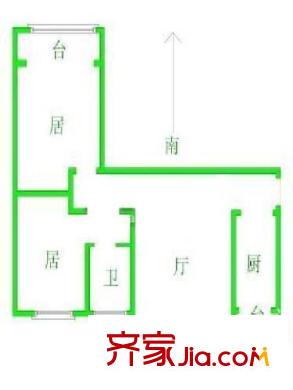 賓水西里戶型圖戶型圖 2室1廳1衛(wèi)1廚