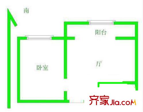 榮遷西里戶(hù)型圖戶(hù)型圖 1室1廳1衛(wèi)1廚
