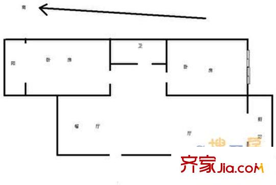 祥悅新居 2室 戶型圖