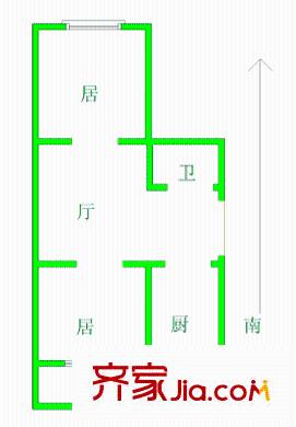 晨陽里戶型圖戶型圖 2室1廳1衛(wèi)1廚