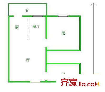 陽明里戶型圖戶型圖 1室2廳1衛(wèi)1廚