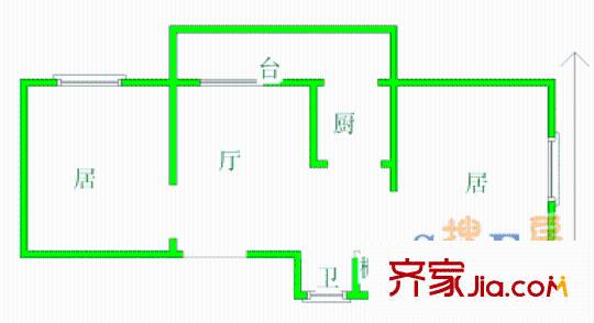 陽明里戶型圖戶型圖 2室1廳1衛(wèi)1廚