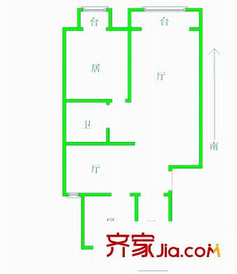 川北里 3室 戶型圖