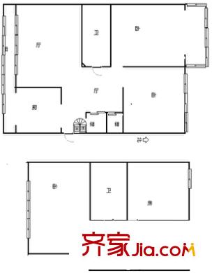 金達(dá)園戶型圖戶型圖 3室1廳1衛(wèi)1廚