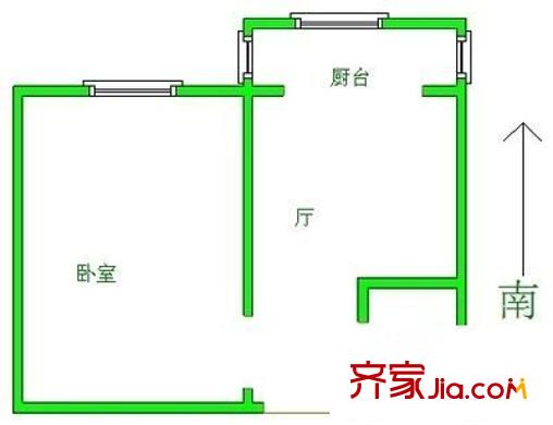 吉慶里戶型圖 戶型圖 1室1廳1衛(wèi)1廚