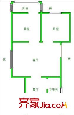 吉慶里戶型圖戶型圖 2室1廳1衛(wèi)1廚