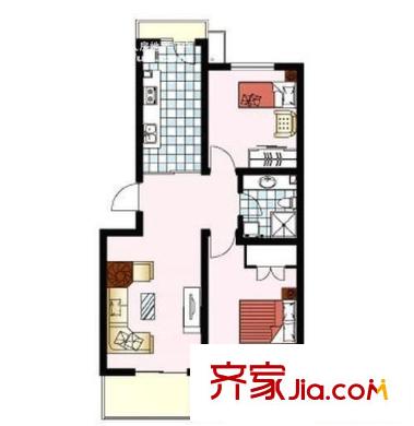 吉慶里戶型圖 戶型圖 2室1廳1衛(wèi)1廚