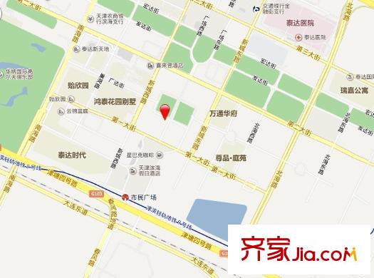 津?yàn)I國(guó)際交通圖